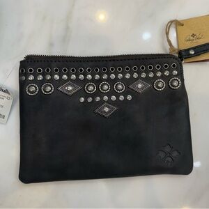 Black Studded Wristlet